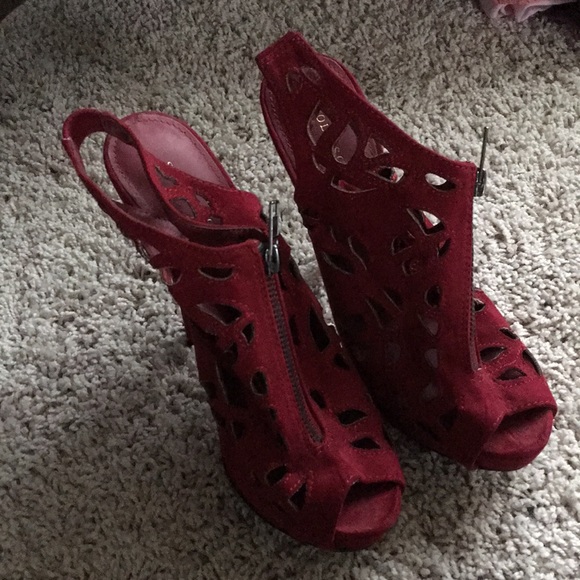 Sole Society Peep Toe Slip Ons - Picture 2 of 7